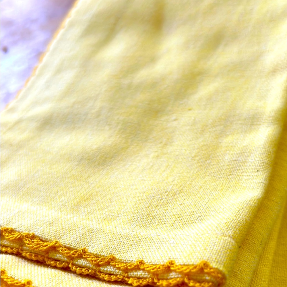 Set of 6 Yellow Cotton Napkins from Pier 1